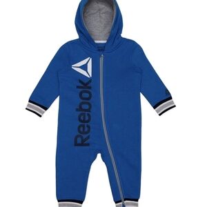 Reebok Blue Kids Footie with Gray Details
